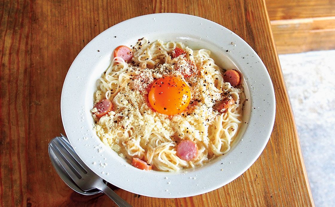 冷製パスタ風 豆乳カルボナーラそうめん《めしうまナイト》