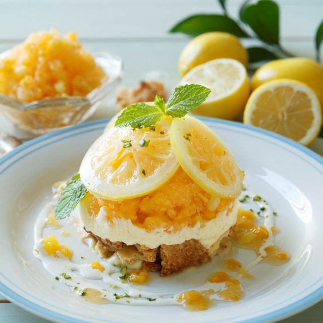 さくさくのガレット、なめらかなグラニテ　夏限定の冷菓「フローズンレモンタルト」
