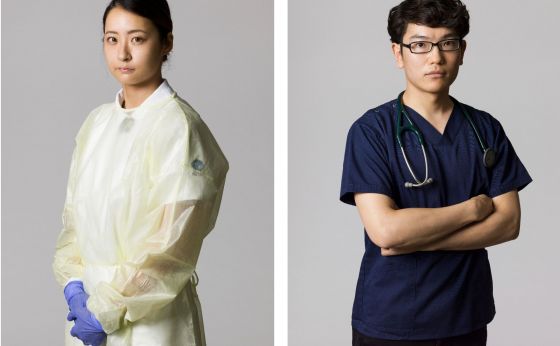 新型コロナウイルス感染症と最前線で戦う医療従事者たちのポートレート展が表参道駅で開催