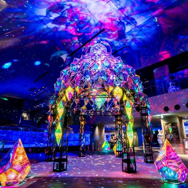 《押上》すみだ水族館で、光のオブジェ「CRYSTAL SEAWORLD～きらめく海中世界～」公開中