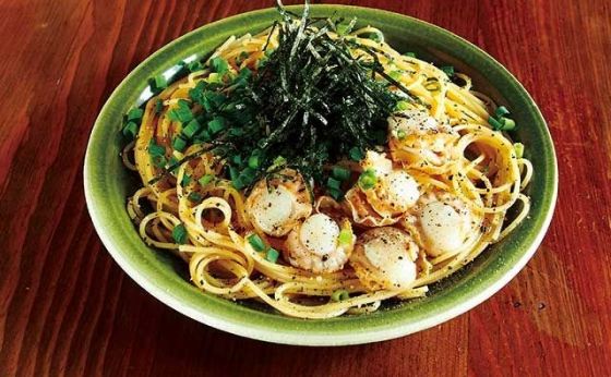 《めしうまナイト》磯の香り満載！ほたての和風スパゲティ