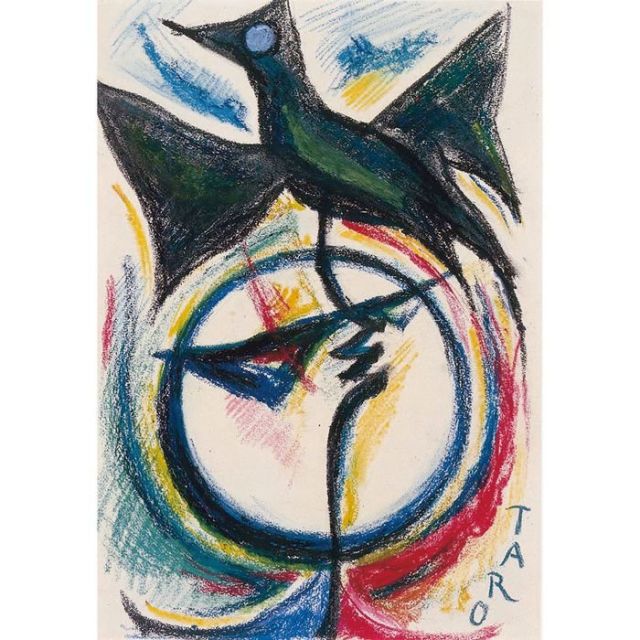 《新宿》塗る、こする、ひっかく&hellip;「巨匠たちのクレパス画展」開催