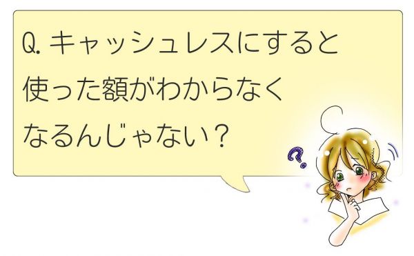 キャッシュレスにすると使った額が分からない?