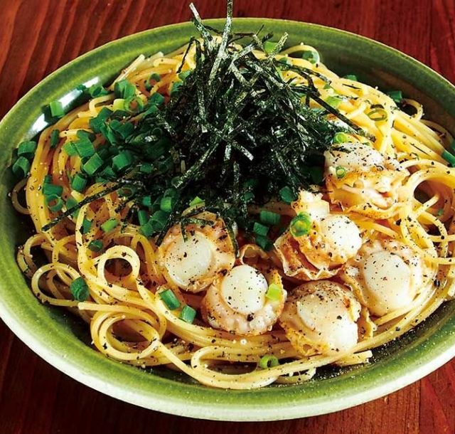 《めしうまナイト》磯の香り満載！ほたての和風スパゲティ